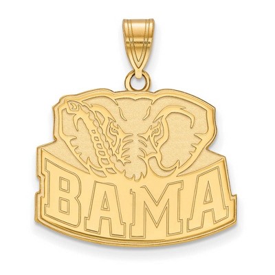 Black Bow Jewelry 10k Yellow Gold Alabama Crimson Tide NCAA Large Pendant