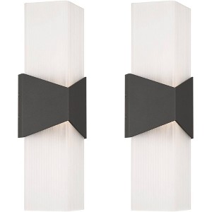 Possini Euro Design Possini Euro Tux 18" High Black and White LED Wall Sconce Set of 2 - 1 of 4