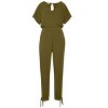Women's Short Sleeve V-Neck Jumpsuit - LASCANA - 4 of 4