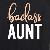 Women's - Instant Message - Badass Aunt Lightweight French Terry Wide Neck Long Sleeve Graphic Shirt - 2 of 4