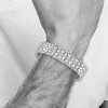 Black Bow Jewelry Men's 15mm Polished Stainless Steel Aztec Link Bracelet, 7.5 Inch - 4 of 4