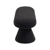 Meridian Furniture,Drum Faux Shearling Teddy Fabric Ottoman/Stool - 4 of 4