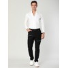 Lars Amadeus Men's Casual Slim Fit Punk Gothic Pockets Patch Buckle Zipper Pants - 4 of 4