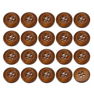 Unique Bargains Wooden DIY Craft Clothing Sewing Buttons 50 Pcs - 1 of 4