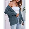 Women's Lightweight Crochet Cardigan Long Sleeve Hollow Out Kint Sweaters - 3 of 4