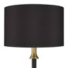 Possini Euro Design Burbank Mid Century Modern Art Deco 70" Tall Floor Lamp with Dimmer Two-Tone Black Brass Drum Shade for Living Room - 3 of 4