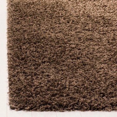 Athens Taupe Square Shag Rug 6'7" x 6'7"