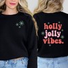 Simply Sage Market Women's Graphic Sweatshirt Retro Holly Jolly Vibes Front and Back - 2 of 4