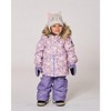 Deux par Deux Girl Two-Piece Baby Play Snowsuit Purple Gray - 2 of 4