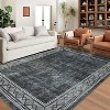 Acekool 2x6 Washable Runner Rug - Non-Slip Geometric Low Pile Carpet for Hallway, Bedroom & Laundry ,Grey - 2 of 4