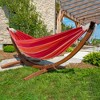 Vivere Double Cotton Hammock, Comfortable Daybed with Wood Frame, 8', Mimosa - 4 of 4