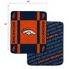 NFL Denver Broncos Reverse Block Wordmark Double Sided Blanket: Plush Sports Throw - 3 of 3