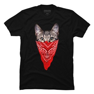 Men's Design By Humans Gangster Cat By clingcling T-Shirt - 1 of 4