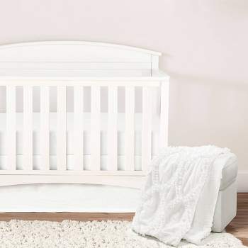 Lush Décor Crib Bedding Set Avon Embellished Soft Baby/Toddler - White - 3pc