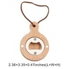 Unique Bargains Bottle Opener Magnetic Wood Round Handle Magnet Wood Light Brown 2.36"x3.35"x0.47" 1 Pcs - 3 of 4
