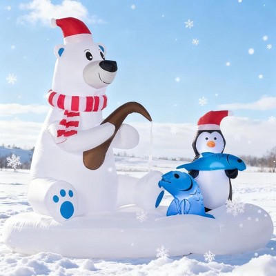 Racxily Lawn Garden Party Christmas Decorations Nutcracker Toy Soldier Christmas Inflatables Outdoor Decorations