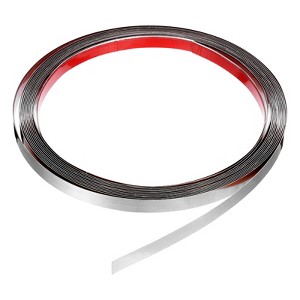 Unique Bargains Self-Adhesive Stainless Steel Mirror Finish Peel and Stick Wall Trim - 1 of 4