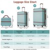 BEAFUP Hardshell Luggage Sets,  20"+24" Set of 3 Luggages and Cosmetic Case Spinner Suitcase with TSA Lock Lightweight - 3 of 4