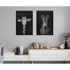Kate & Laurel All Things Decor (Set of 2) 23"x33" Sylvie Minimalist Giraffe and Zebra Wall Art by The Creative Bunch Studio: Modern Canvas - 2 of 3