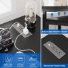 54 Inch Reversible L Shaped Desk, Corner Computer Desk, Monitor Stand, Power Outlets, LED Lights, for Home, Office, Bedroom - 3 of 4