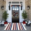Unique Outdoor Mat, American Vintage Patriotic Star, Machine Washable Non-Slip Mat, Red White Blue Stars & Stripes Design Ideal Gift - 2 of 3