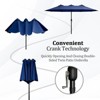 FONTOI Double Sided Outdoor Umbrella with Crank Handle, Rectangular Market Umbrella with 12 Ribs for Patio, Deck, Blue, 106.2"*94.5"*181.1" - 4 of 4