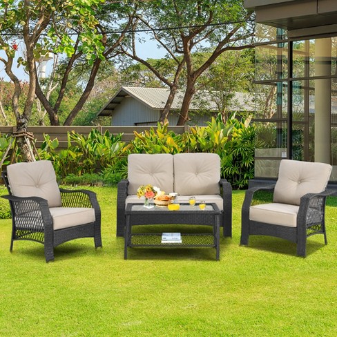 Target wicker patio online set