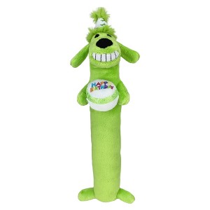Multipet Birthday Loofa Dog Toy Medium - 12'(Green) - 1 of 4
