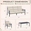 XINGHANZHENXUAN Blue 4-Piece Patio Dining Set, Rust-Resistant Outdoor Furniture with Comfortable Seating and Modern Design - 4 of 4