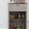 NicBex Barn Door Style Buffet Cabinet with Storage 34.5" Farmhouse Kitchen Sideboard Cabinet with Adjustable Shelf for Living Room - 2 of 4