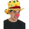 HalloweenCostumes.com One Size   Adult Yellow Clown Top Hat Halloween Costume Accessory, Yellow/Green/Red - 2 of 4
