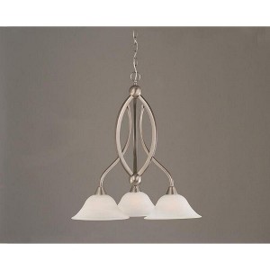 Toltec Lighting Bow 3 - Light Chandelier in  Brushed Nickel - 1 of 1
