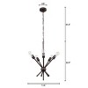 Chloe Lighting Freya Transitional 5 Light Rubbed Bronze Ceiling Pendant 16" Wide - 3 of 4