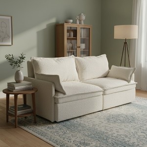 Whisen Pull Out Sofa Bed, Convertible Sleeper Sofa Couch with Side Storage and USB/C-TYPE Charging Ports - 1 of 4