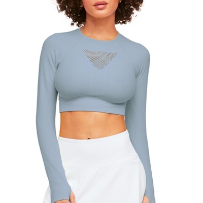 Adore Me Women's Shannon Seamless Crop Long Sleeve Tee Activewear