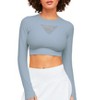 Adore Me Women's Shannon Seamless Crop Long Sleeve Tee Activewear - 2 of 4