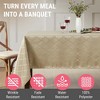 HLC.ME Modena Jacquard Fabric Lattice Tablecloth, Water, Fade, Wrinkle and Stain Resistant Table Cloth - 3 of 4