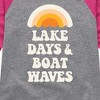 Girls' - Instant Message - Lake Days And Boat Waves Shirt Tail Raglan Graphic T-shirt - 2 of 4