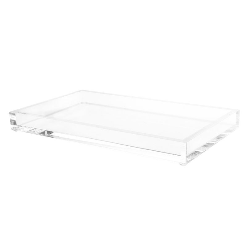 Hastings Home Decorative Acrylic Catchall Tray for Bedroom, Bathroom, and Office Storage - Clear, 1 of 9