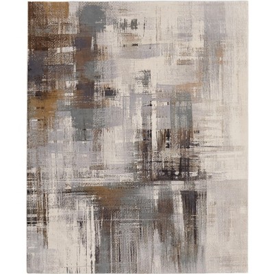 Clio Modern Abstract Ivory/Gray/Brown Area Rug