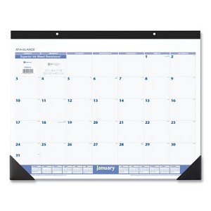 Desk Pad, 22 x 17, White Sheets, Black Binding, Black Corners, 12-Month (Jan to Dec): 2026 - 1 of 4