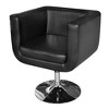 vidaXL Armchairs with Chrome Base 2 pcs Black Faux Leather - 2 of 4