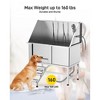 50" Professional Dog Grooming Bathtub - Large Capacity Stainless Steel Dog Bathing Station with Faucet - 2 of 4