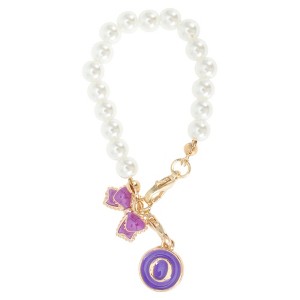 Unique Bargains Pearl Chain Bow Water Cup Pendant 1 Pc - 1 of 4