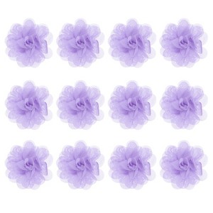 Unique Bargains Mesh Fabric Full Chiffon Flowers for DIY 12 Pcs - 1 of 4