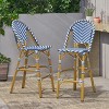 ?Vynxaria Set of 2 French-Inspired Outdoor PE Rattan Barstools - 4 of 4