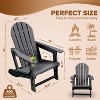 Adirondack Chair - HDPE Weather Resistant, No Tools and Hardware Required 5-Minute Assembly, Patio, Firepit or Lawn Chairs, Black - 4 of 4