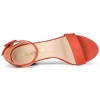 Allegra K Women's Back to College Open Toe Ankle Strap Chunky Heel Sandals - 4 of 4