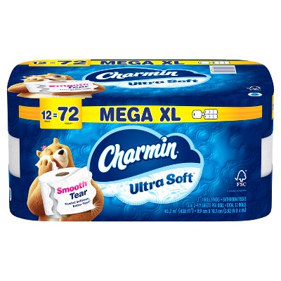 Charmin Ultra Soft Toilet Paper - 12 Mega Xl Rolls : Target