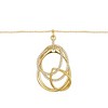 Guili 14k Gold Plated Pendant Necklace with Cubic Zirconia in a Free Form Love Knot Design for a Modern and Graceful Timeless Appeal - 2 of 3